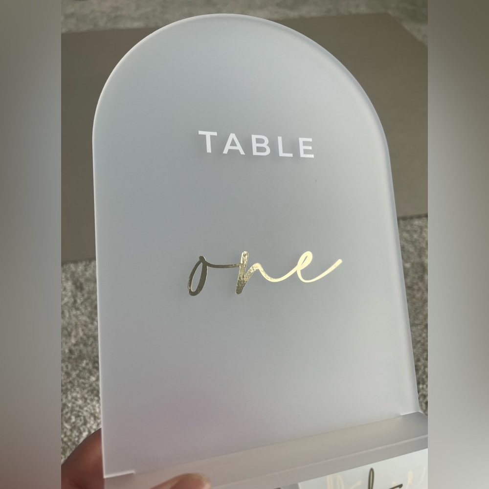 11 Table Numbers, Gold Foil View 3